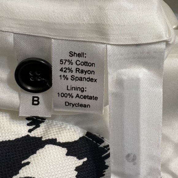 NWT LOFT Women's Pencil Skirt Dark Navy Geometric Size 12 Rayon Blend - Picture 4 of 7